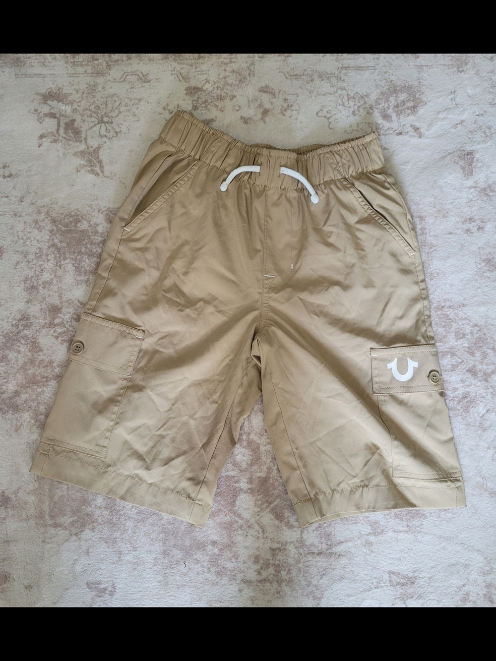 True Religion Boy's Khaki Cargo Shorts
